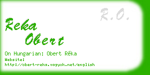 reka obert business card